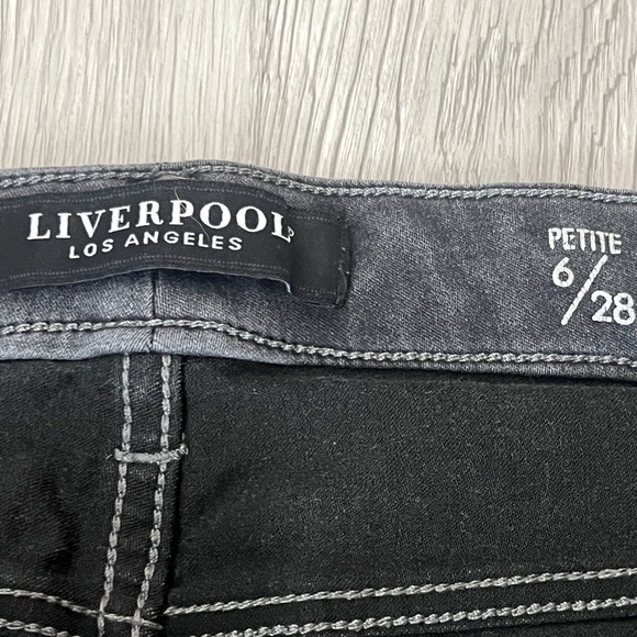 Liver Pool LA Women's The High Rise Ankle Jeans, Gray, Size 6 Petite - Picture 8 of 13